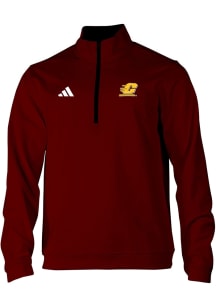 Adidas Central Michigan Chippewas Mens Maroon 0 Elevated Long Sleeve Qtr Zip Pullover