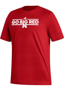 Adidas Nebraska Cornhuskers Red Fresh Short Sleeve T Shirt