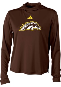 Adidas Western Michigan Broncos Womens Brown Sideline Hooded Sweatshirt