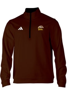 Adidas Western Michigan Broncos Mens Brown 0 Elevated Long Sleeve Qtr Zip Pullover