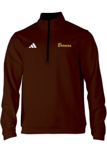 Adidas Western Michigan Broncos Mens Brown 0 Elevated Long Sleeve Qtr Zip Pullover
