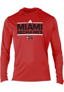Adidas Miami RedHawks Mens Red Dassler Primary Logo Hood