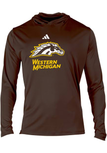 Adidas Western Michigan Broncos Mens Brown 0 Primary Logo Hood