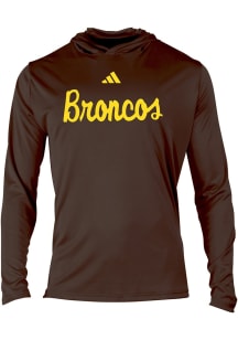 Adidas Western Michigan Broncos Mens Brown Broncos Script Hood