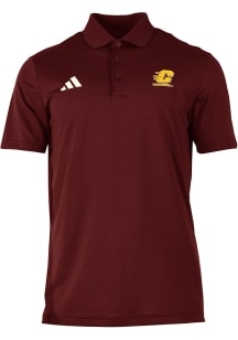Adidas Central Michigan Chippewas Mens Maroon 0 Ottoman Short Sleeve Polo