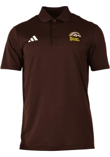 Adidas Western Michigan Broncos Mens Brown 0 Ottoman Short Sleeve Polo