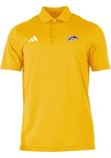 Adidas Western Michigan Broncos Mens Gold 0 Ottoman Short Sleeve Polo
