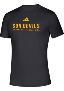 Adidas Arizona State Sun Devils Black Creator Flat Name Short Sleeve T Shirt