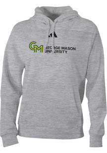 Adidas George Mason University Womens Grey Sporty Hooded Sweatshirt