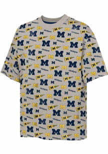 Michigan Wolverines Boys Blue Scramble Short Sleeve Fashion Tee