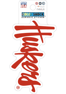 Nebraska Cornhuskers Wordmark 3in Durable Stickers - Red