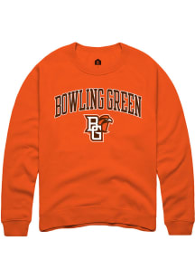 Rally Bowling Green Falcons Mens Orange Arch Long Sleeve Crew Sweatshirt