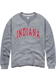Rally Indiana Hoosiers Mens Charcoal Script Long Sleeve Fashion Sweatshirt