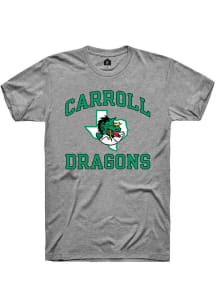 Rally Carroll High School Dragons Grey Number One Short Sleeve T Shirt