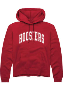 Rally Indiana Hoosiers Mens Red Arched Long Sleeve Hoodie