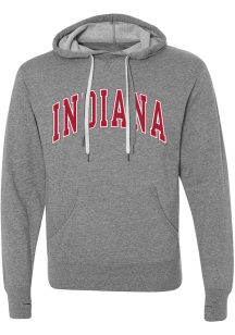 Rally Indiana Hoosiers Mens Grey Script Fashion Hood