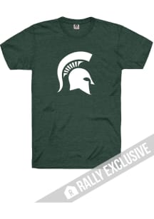 Rally Michigan State Spartans Green Primary Logo Short Sleeve Fashion T Shirt