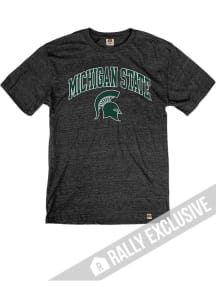 Rally Michigan State Spartans Black Arched Mascot Short Sleeve Fashion T Shirt