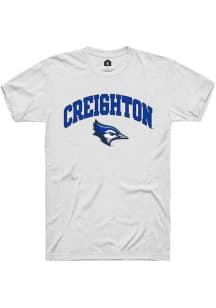 Rally Creighton Bluejays White Arch Mascot Short Sleeve T Shirt