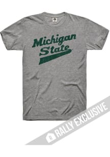 Rally Michigan State Spartans Grey Script Rally Brands, Inc. Short Sleeve Fashion T Shirt