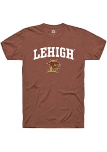Rally Lehigh University Brown Arch Mascot Short Sleeve T Shirt