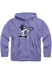 Rally K-State Wildcats Mens Lavender Willie Long Sleeve Hoodie