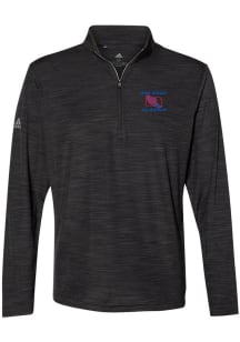 Rally Kansas Jayhawks Mens Black Rim Rock Classic Long Sleeve Qtr Zip Pullover