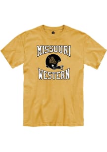 Rally Missouri Western Griffons Gold Football Helmet Short Sleeve T Shirt