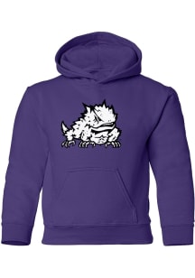 Rally TCU Horned Frogs Youth Purple Primary Long Sleeve Hoodie