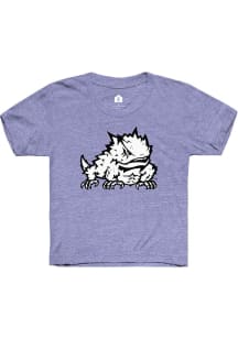 Rally TCU Horned Frogs Toddler Purple Knobby Primary Short Sleeve T-Shirt