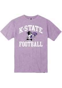 Rally K-State Wildcats Lavender Triblend Number One Football Willie Short Sleeve Fashion T Shirt