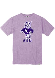 Rally K-State Wildcats Lavender Triblend Vintage Logo Short Sleeve Fashion T Shirt