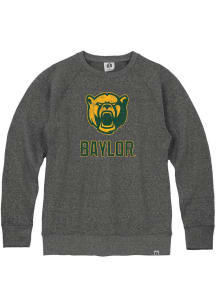 Rally Baylor Bears Mens Black Name Drop Triblend Long Sleeve Fashion Sweatshirt