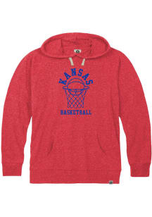 Rally Kansas Jayhawks Mens Red Basketball Triblend Fashion Hood