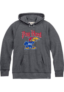 Rally Kansas Jayhawks Mens Navy Blue Pay Heed Triblend Fashion Hood