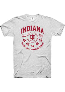 Rally Indiana Hoosiers Ash Triblend Short Sleeve Fashion T Shirt