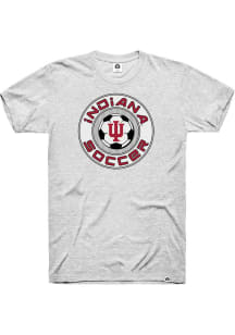 Rally Indiana Hoosiers Ash Circle Triblend Short Sleeve Fashion T Shirt
