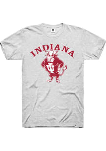Rally Indiana Hoosiers Ash Mascot Triblend Short Sleeve Fashion T Shirt