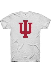Rally Indiana Hoosiers Ash Logo Triblend Short Sleeve Fashion T Shirt