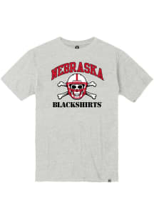 Rally Nebraska Cornhuskers Ash Triblend Short Sleeve Fashion T Shirt