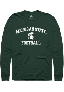 Rally Michigan State Spartans Green No1 Graphic Football Long Sleeve T Shirt