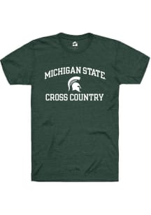 Rally Michigan State Spartans Green Number One Graphic Cross Country Short Sleeve T Shirt