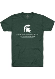 Rally Michigan State Spartans Green College of Communication Arts and Sciences Short Sleeve T Shir..