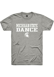Rally Michigan State Spartans Grey Stacked Dance Short Sleeve T Shirt