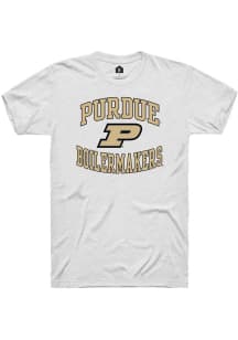 Rally Purdue Boilermakers White Number 1 Short Sleeve T Shirt