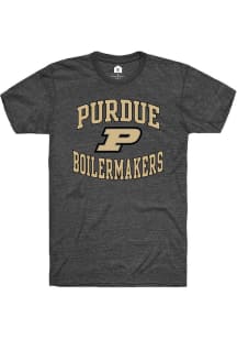 Rally Purdue Boilermakers Charcoal Number 1 Short Sleeve T Shirt