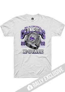 Rally K-State Wildcats White Big 12 Champion Ring Short Sleeve T Shirt