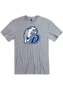 Rally Drake Bulldogs Grey Logo Primary Mascot Short Sleeve T Shirt