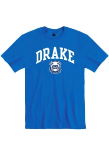 Rally Drake Bulldogs Blue Arch mascot Short Sleeve T Shirt