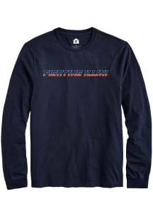 Rally Illinois Fighting Illini Navy Blue Two Tone Wordmark Long Sleeve T Shirt